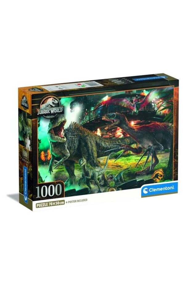 Jurassic World Jigsaw 1000 Pieces-Poster Included, Puzzle for Adults 14-99 Years, Gift for Men/Wome