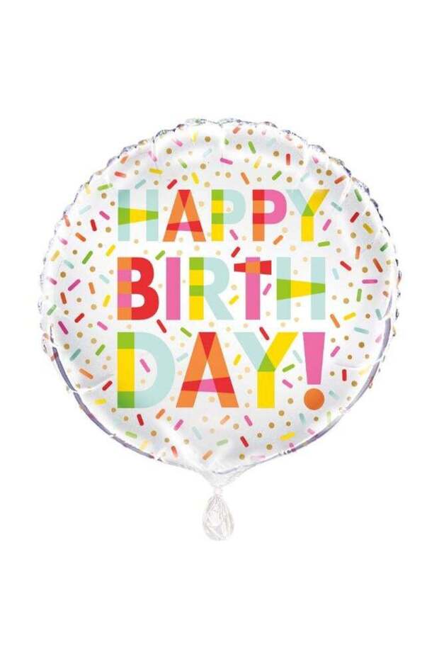 Donut Party "Happy Birthday" Helium Foil Balloon - 18"