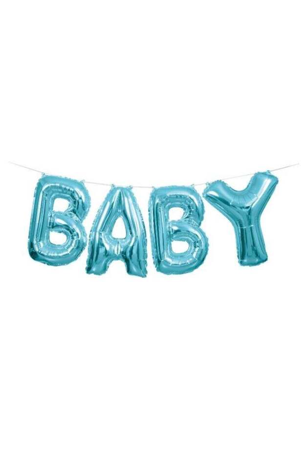 Blue Baby Balloon Banner Kit