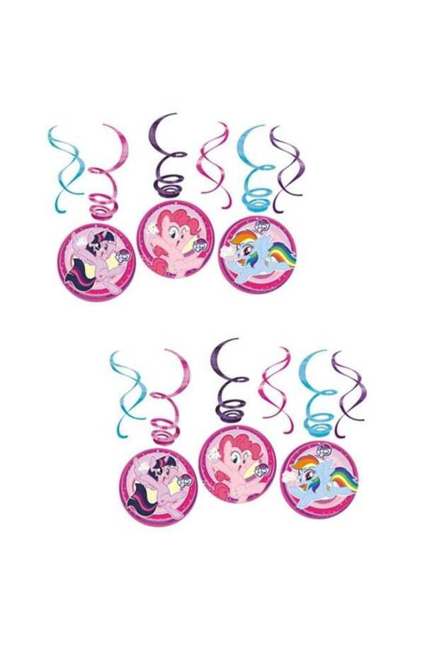 6-Piece My Little Pony Decorative Hanging Swirls Set Birthday Theme Party Supplies