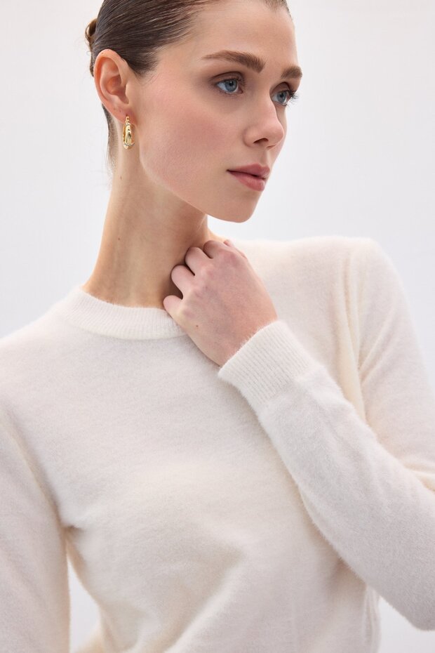 Sakallı Triko - Ekru - 7