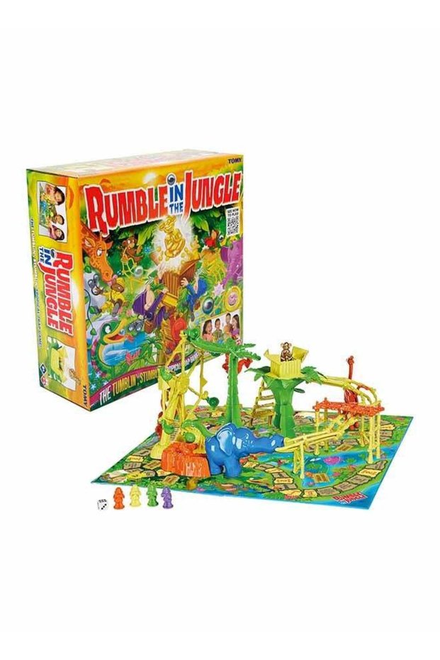 TOMY Rumble in the Jungle Board Game – Fun & Action-Packed Adventure for Kids & Families!