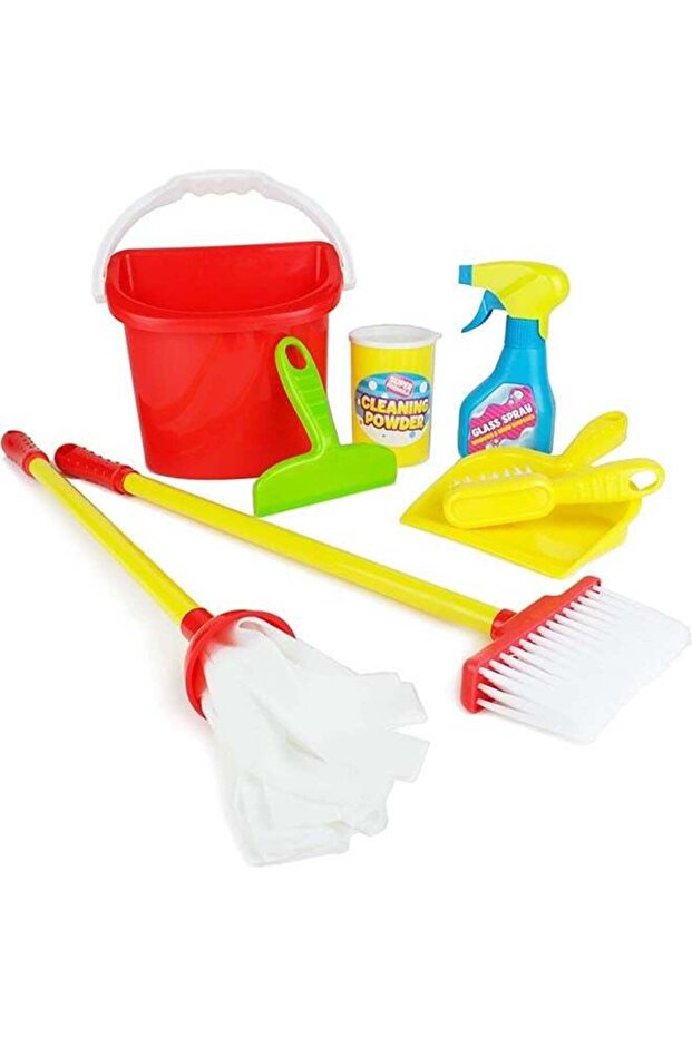 6 Piece Cleaning Toy Set – Pretend Play Household Set for Kids