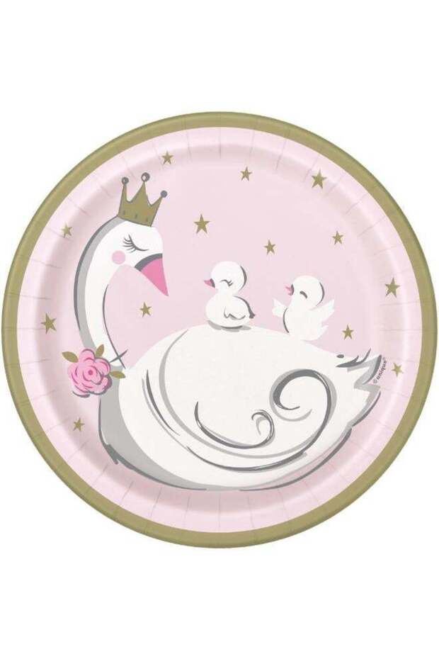Swan Birthday Plate 7''