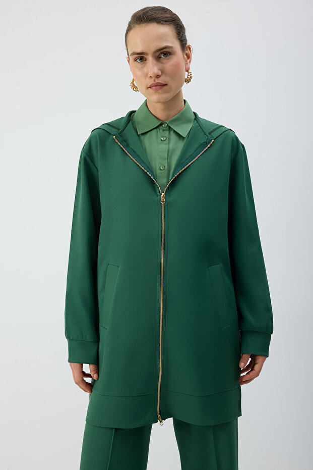 Zippered Hooded jacket