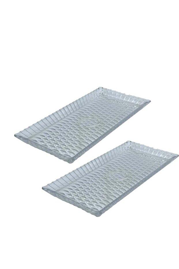 Glass Cake Plate - 2 Pieces