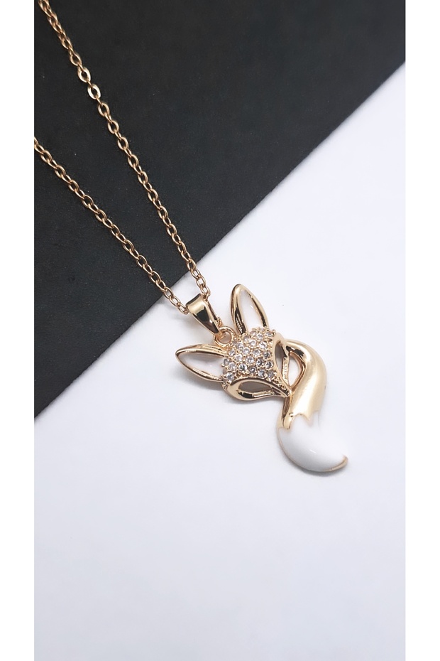 Tilki Figür Çelik Kolye - 5