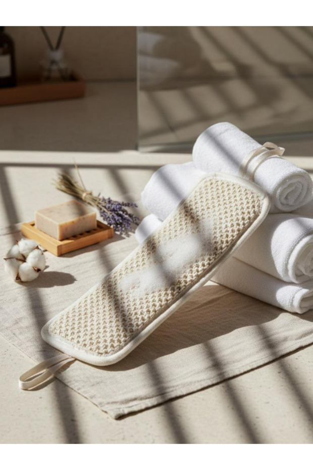 Natural Cotton Back Scrubber | Gentle Exfoliation, Soft Bath Scrubber, Skin-Friendly Cleansing