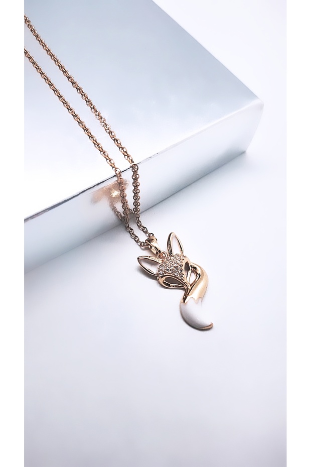 Tilki Figür Çelik Kolye - 6