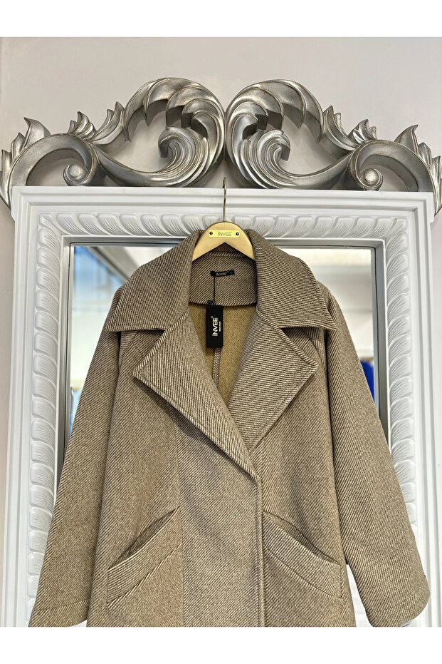 معطف صوف - بيج - 5