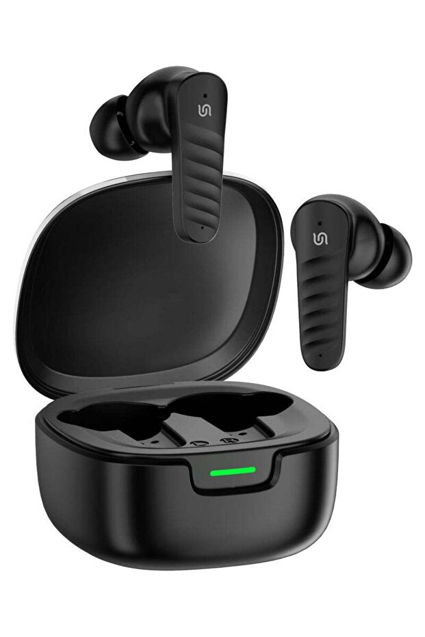 TWS Wireless Earbuds - 250mAh Case, Touch Control, ANC - Black