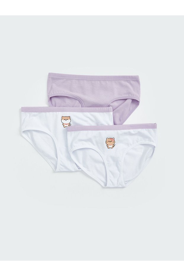 LCW Kids Printed Girl's Panties 3-Piece