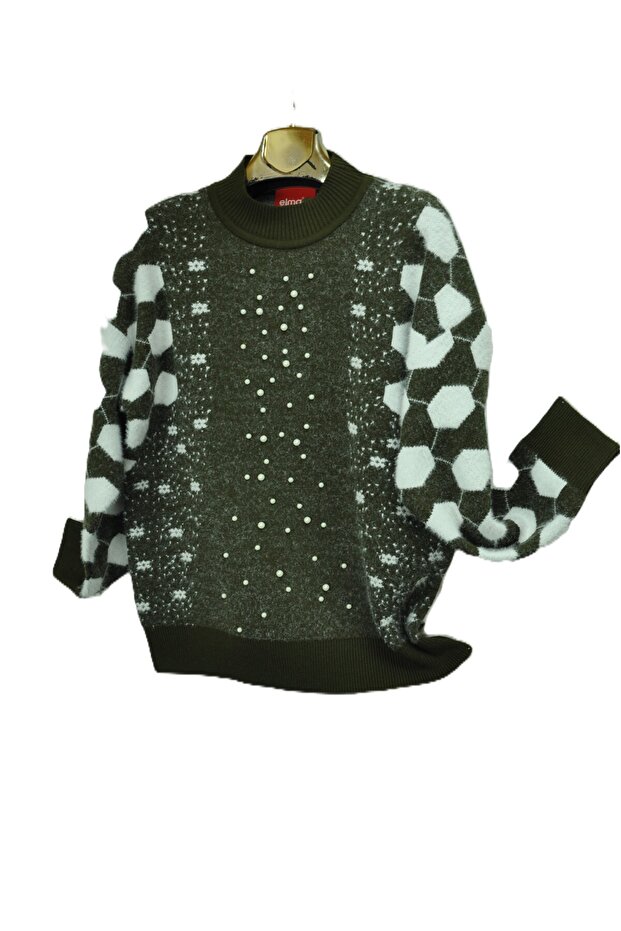 New Season Pearl Bearded Tricot Sweater