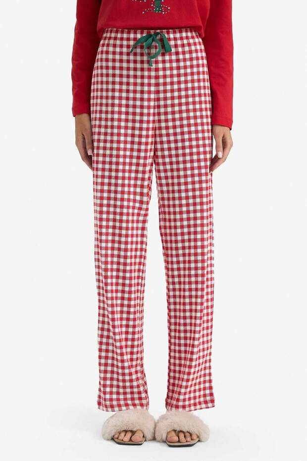 Yılbaşı Temalı Regular Fit Uzun Kollu Üst Uzun Alt-Fall in Love G0232AX25WN - 5