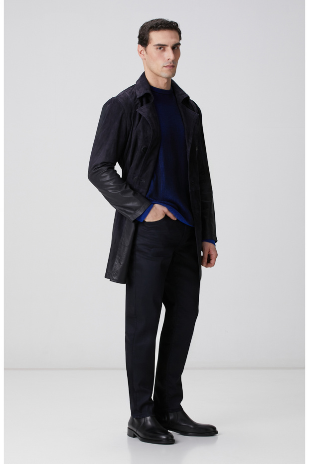 Lacivert Fitilli Kazak - 3