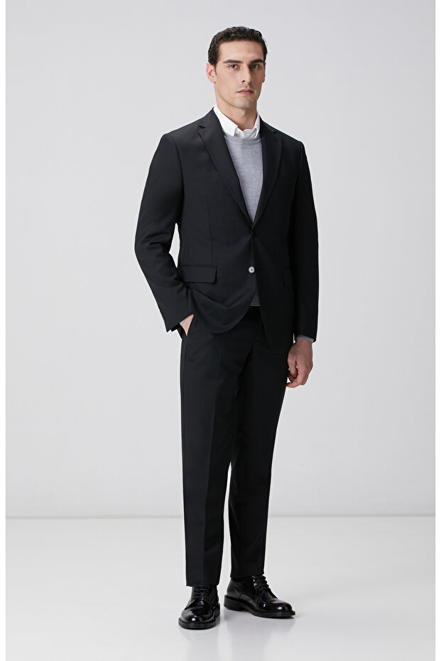 Siyah Yün Takım Elbise - 3