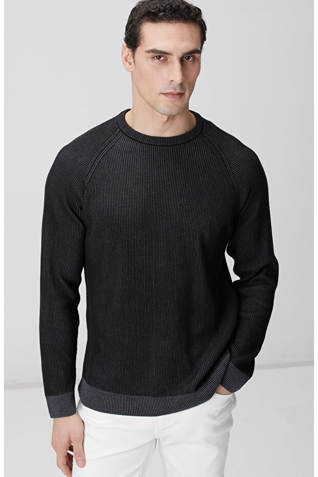 Siyah Fitilli Kazak - 2