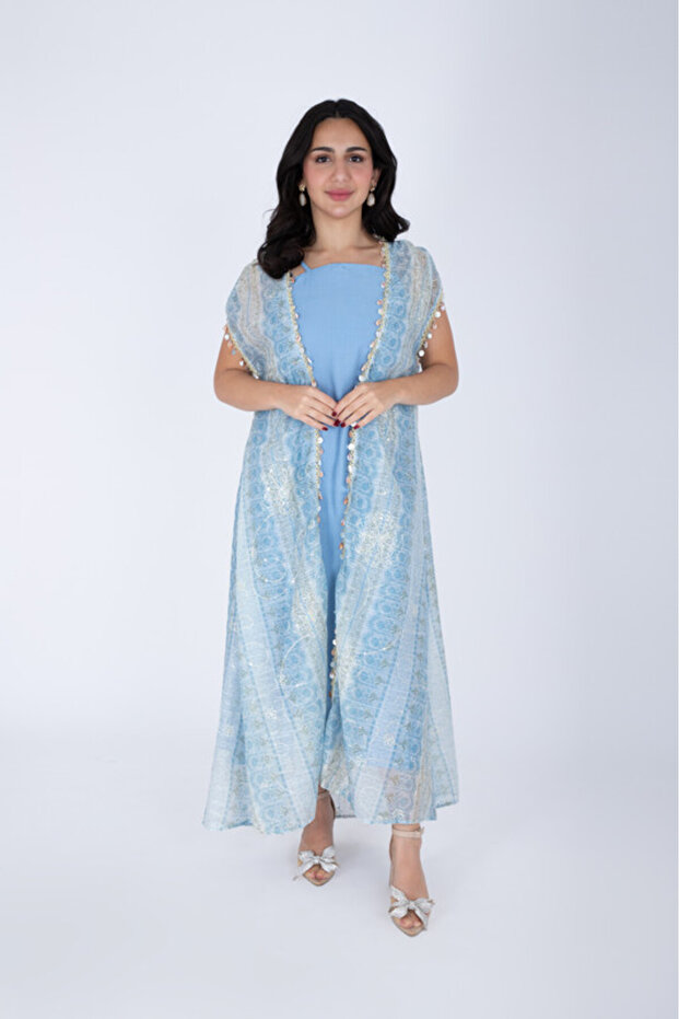 Modern Sleeveless Arabisque Jalabiya