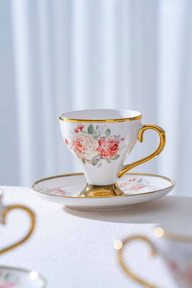Linnea 6-Person Porcelain Coffee Cup Set - 90 ml