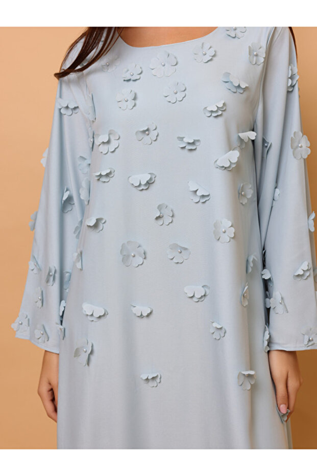 Solid 3D Flowers Elegant Jalabiya - 2