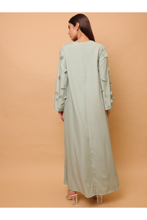 Solid 3D Flowers Elegant Jalabiya - 4