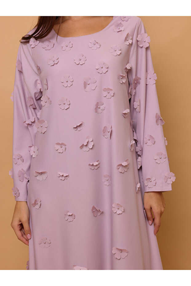 Solid 3D Flowers Elegant Jalabiya - 2