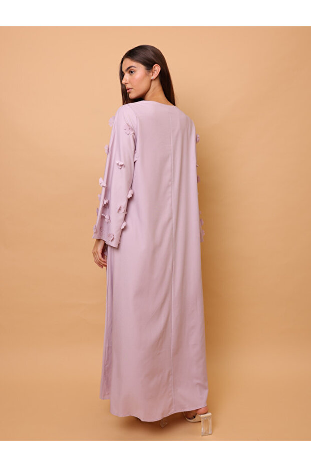 Solid 3D Flowers Elegant Jalabiya - 4