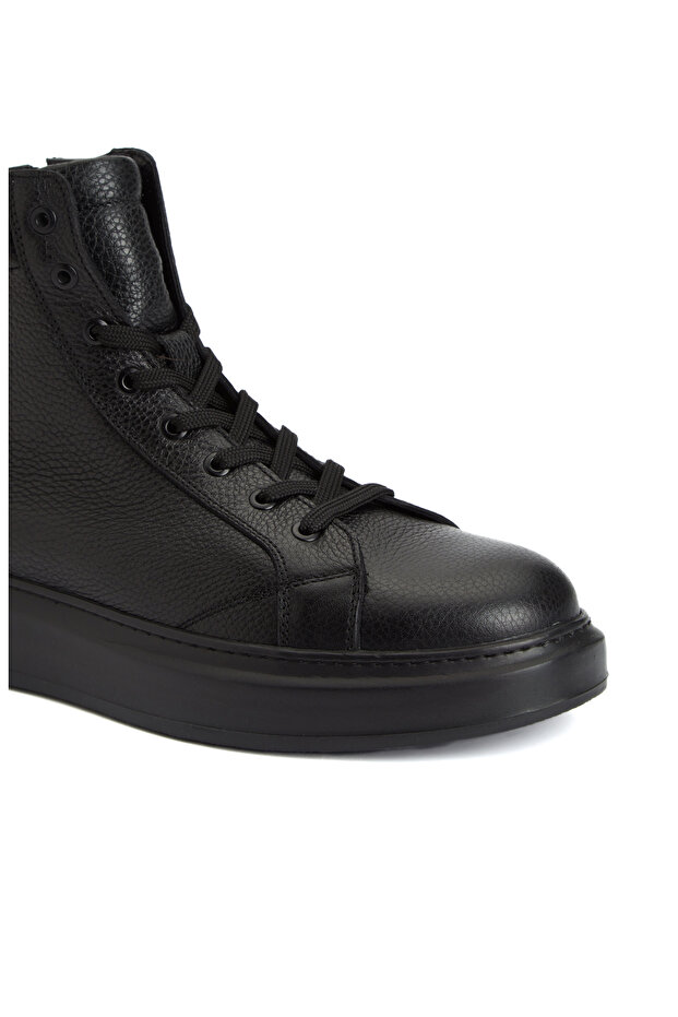 Siyah Erkek Deri Sneaker Bot - 6