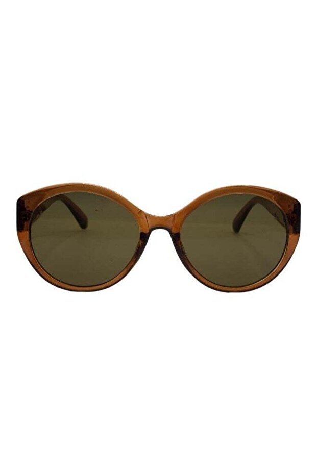 Germany - Oval Brown Sunglasses for Women with Gold Chain Arms
