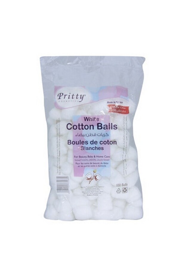كرات قطنية بيضاء | 100 قطعة - 1