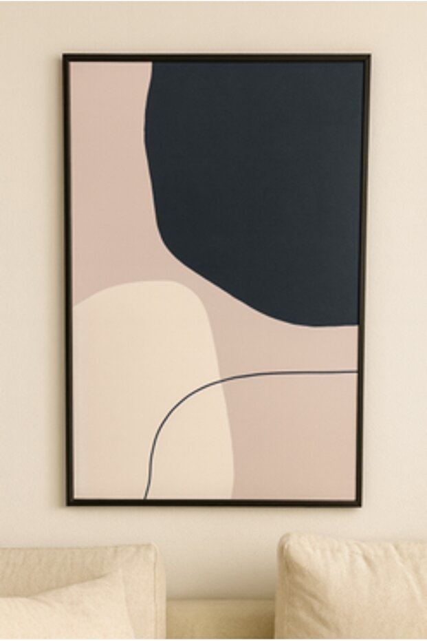 لوحة جدارية “تجريد هادئ” (90×60 cm)