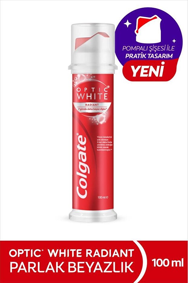 Optic White Radiant Pump Diş Macunu 100 ml Beyazlatıcı Ağız Bakımı Ağız Hijyeni Diş Temizliği - 1