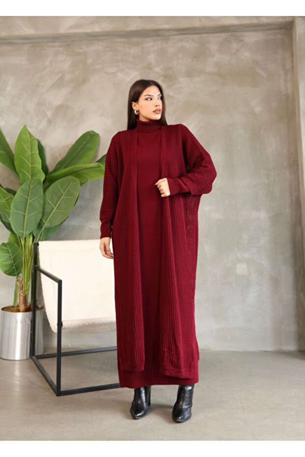 TRİKO HIRKALI ELBİSE TAKIM - 1