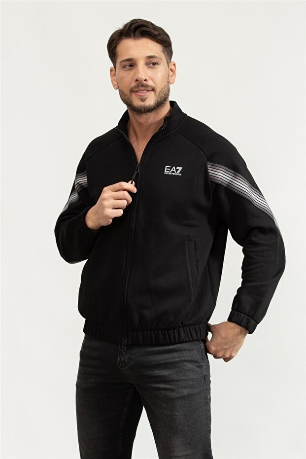 Erkek Fermuarlı Sweatshirt - 2