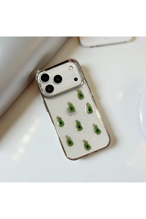 iPhone 17 Air (6.5 Inch) Compatible Silvery Transparent Stone Silicone Case