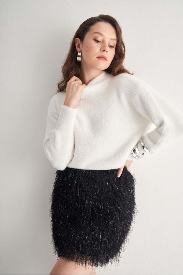 Düşük Kol Regular Kazak - 2