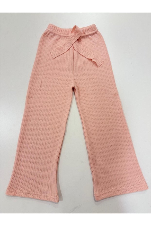 Girls' Interlock Wide-Leg Pants / Soft Textured Girls' Pants / Wide-Leg Girls' Pants