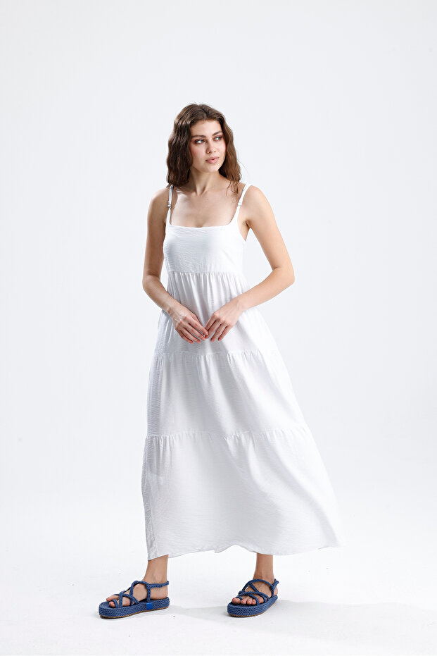 Rochie Midi Albă - 1