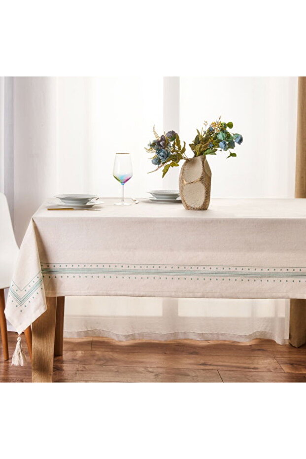 Soft Nova Masa Örtüsü - Ekru - 140x200 cm - 2