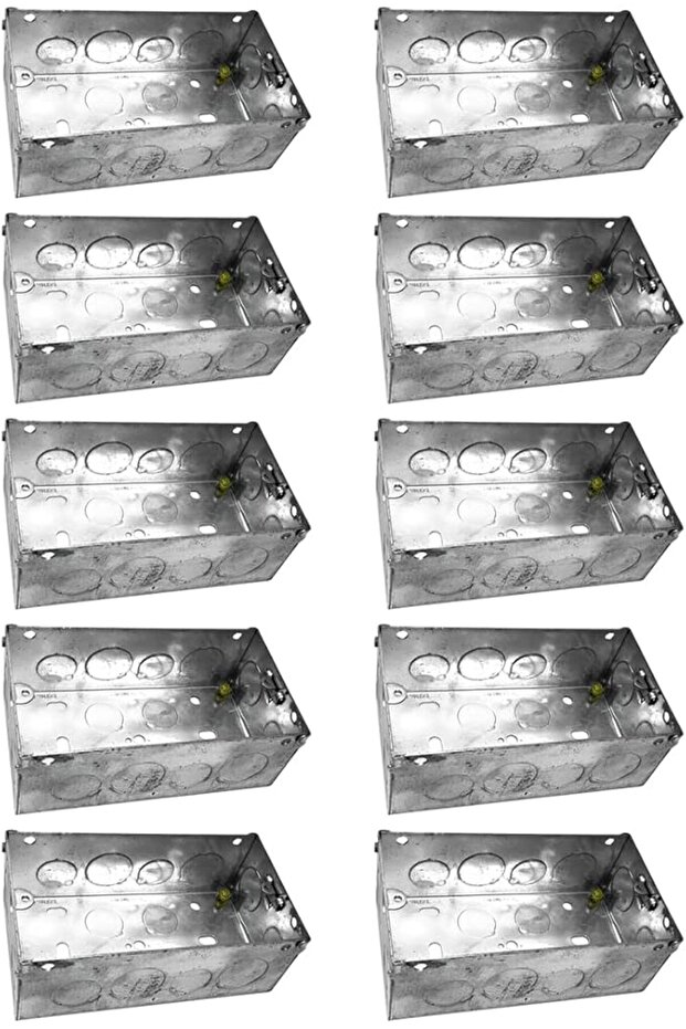 Electrical Metal Box GI Box Galvanised Metal Back Deep Box (10, 6x3)