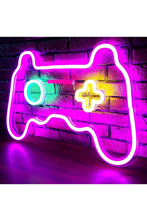 لوحة نيون للألعاب، أيقونات LED، إضاءة ديكور، أوضاع تلقائية، لمس الحركة، PS، Xbox Gamer
