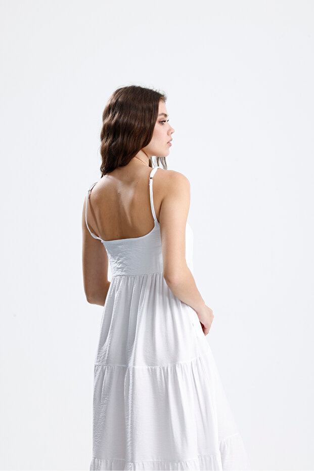 Rochie Midi Albă - 3