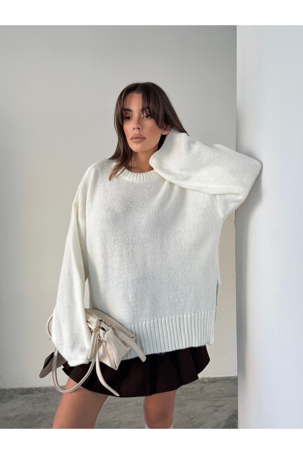 Yırtmaçlı Basic Triko - 2