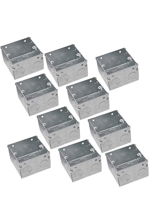 Electrical Metal Box GI Box Galvanised Metal Back Deep Box (10, 3x3x9x47)