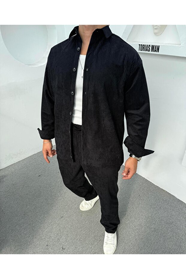 BASİC KADİFE TAKIM SİYAH - 2