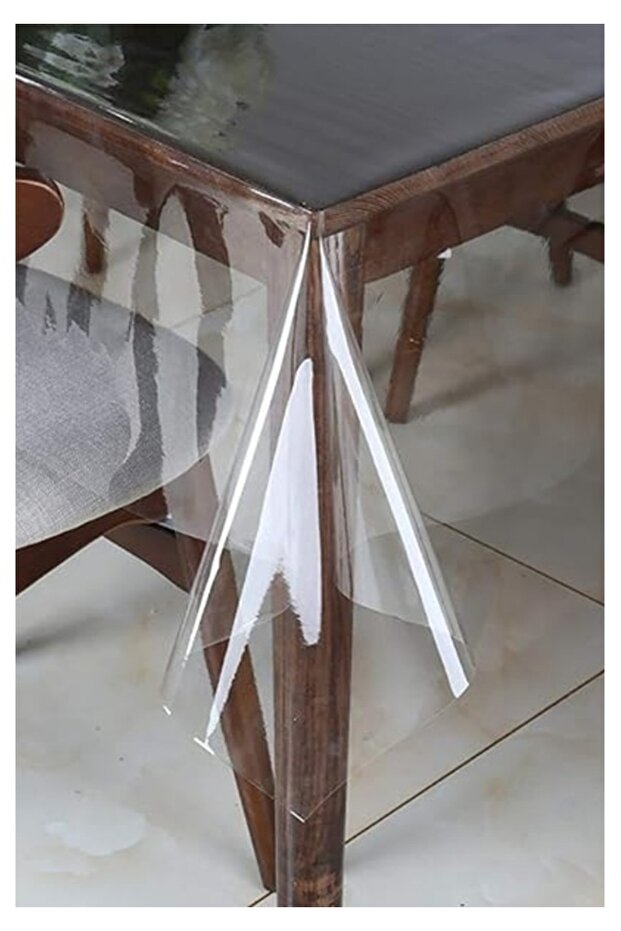 مفرش طاولة مستطيل شفاف - سمك 0.18 مم - مقاسات مختلفة - 2