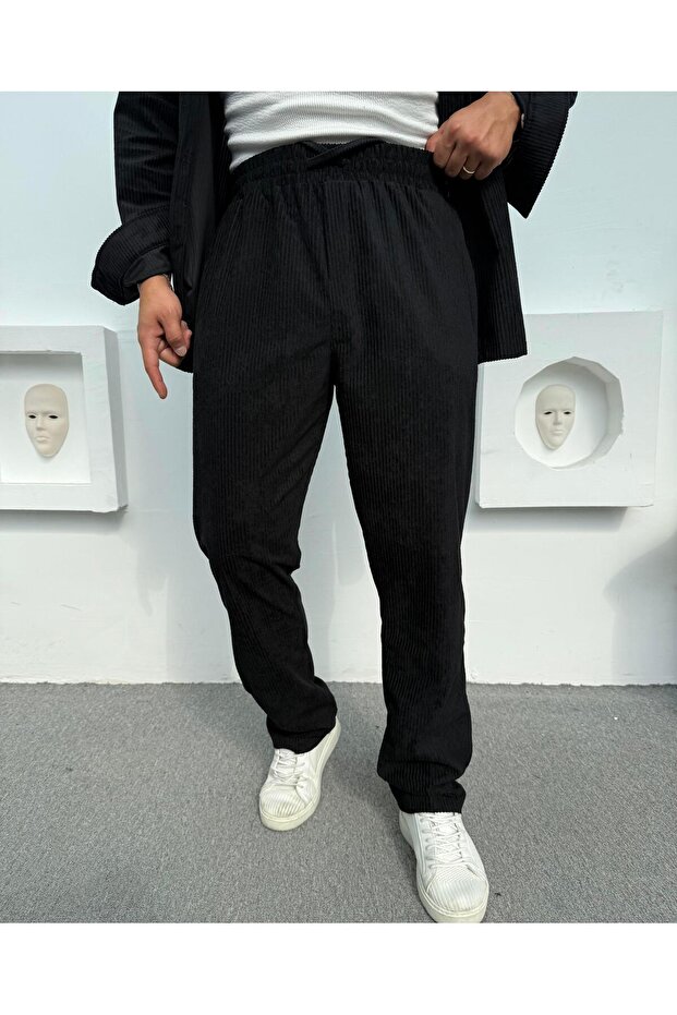 BASİC KADİFE TAKIM SİYAH - 3