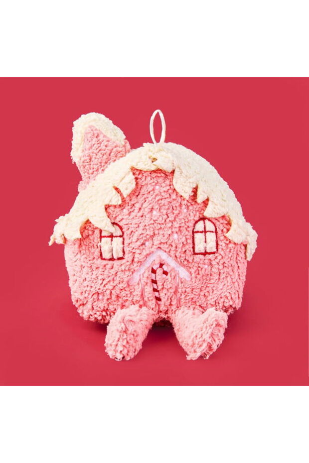 Soft Sevimli Ev Figürlü Yastık - Pembe - 19x22 cm - 3