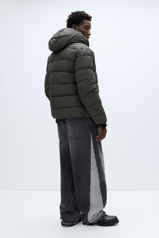 Kapüşonlu hafif şişme ceket - 5