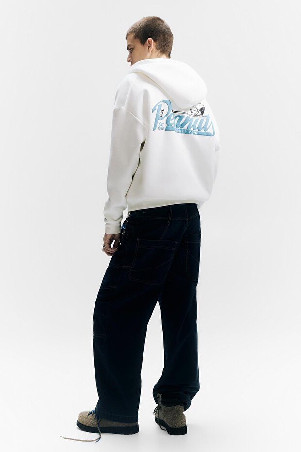 Fermuarlı kapüşonlu Peanuts sweatshirt - 3